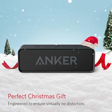 Anker SoundCore Mobiler Bluetooth 4.0 Lautsprecher, unglaubliche 24-Stunden-Akkulaufzeit und Dual-Treiber Wireless Speaker mit reinem Bass und eingebautem Mikrofon für iPhone, Samsung usw. (Schwarz) - 2