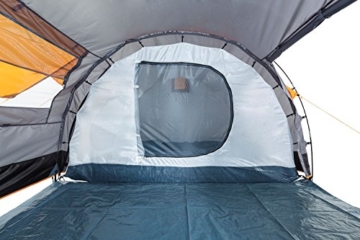 CampFeuer Tunnelzelt für 4 Personen | Großes Familienzelt mit 2 Eingängen und 3.000 mm Wassersäule | Gruppenzelt | grau | Campingzelt | So macht Camping Spaß! - 6