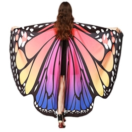 Kleider , Frashing Frauen Schmetterlingsflügel Schal Schals Nymph Pixie Poncho Kostüm Zubehör (Heiß Rosa) -