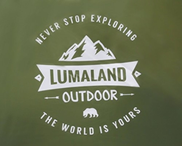 Lumaland Outdoor Pop up Kuppelzelt Wurfzelt 3 Personen Zelt Camping Festival Etc. 215 x 195 x 120 cm robust Grün - 8