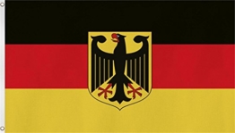 normani Fahne mit Messingösen 90 x 150, 150 x 250 oder 300 x 500 cm wählbar Farbe Deutschland mit Adler Größe 90 x 150 -