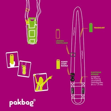 Pakbag® Getränkehalter für Festival- und Outdooraktivitäten | Schultertasche | Umhängetasche - 6