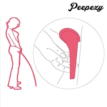 PldAmalyze Peepezy Frauen Urinal tragbar aus weichem Silikon Rosa Pinkelhilfe Urintrichter - 3