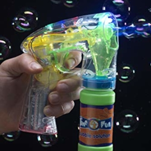 Seifenblasenpistole Leuchtet Enthält Bubble Pot mit Seifenwasser und Batterien, One Size - 1