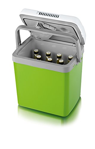 SEVERIN Elektrische Kühlbox mit Kühl- und Warmhaltefunktion, 20 L, Inkl. 2 Anschlüsse: 220-240V/12V DC, KB 2922, Grün-Grau - 