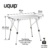 Uquip Variety M Aluminium Falttisch für 4 Personen Höhenverstellbar (89x53cm) - 