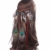 AWAYTR Damen Hippie Boho Indianer Stirnband Feder Stirnbänder für Abendkleider Halloween Karneval (Rot) - 2
