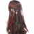 AWAYTR Damen Hippie Boho Indianer Stirnband Feder Stirnbänder für Abendkleider Halloween Karneval (Rot) - 3