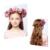 ULTNICE Blumenkranz,Blumen Stirnband Blumenkrone Boho Blumen Haarkranz Brautbrautjungfern Haarband für Damen Mädchen - 2