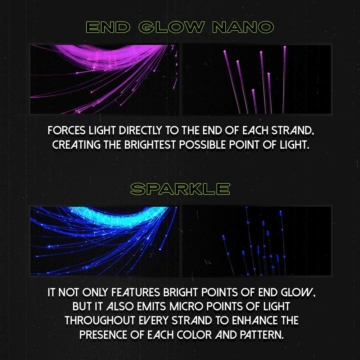 GloFX [Sparkle Fiber] Space Whip Remix – Programmierbare LED-Faseroptik- Peitsche, 1,8 m, 360 ° drehbar, super hell, beleuchtetes Rave Spielzeug, EDM  Pixel Flow Lace Dance Festival