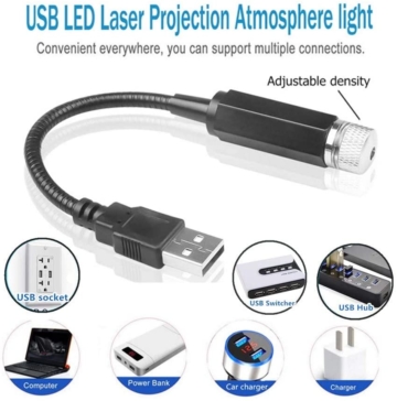 Universal USB Mini Auto Decke Starlight Projection LED-Licht, Auto-Atmosphäre  Lampe Innenraum Ambient Star Light, Auto und Haus Decke Romantische  USB-Nachtlicht mit Fernbedienung : : Auto & Motorrad