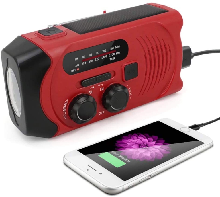 Fyearfly Notfall Radio Mit Kurbel & Solar – 2000mAh, AM/FM/SW, SOS-Alarm, Powerbank, Wasserfest